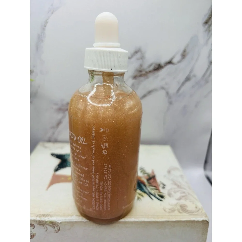 HOME & BODY CO Shine N Glow! Shimmer Body‎ Oil with Rosehip Oil & Honey
